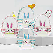 Wrapables Easter Gift Baskets, Treat Boxes for Eggs & Candy, Set of 8, Bunny & Plaid