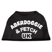 Mirage Pet Products Aberdoggie UK Screenprint Shirt Black Large - 14" L