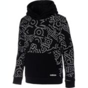Adidas Boys  Fleece Hoodie-Big Kid Black Size Small