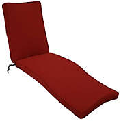 Sunnydaze Indoor/Outdoor Patio Chaise Lounge Cushion - 72- x 21-Inch - Red