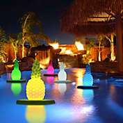 Modern Home Deluxe Floating LED Glowing Pineapple w/Infrared Remote Control - Pool/Pond Light Show Luminary