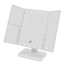 Unique Bargains Touch Screen Adjustable Lighted Makeup Vanity Mirror, White