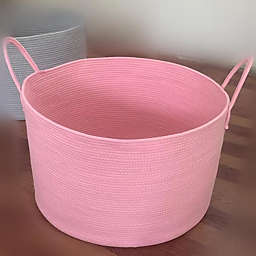 Auswella Light Pink Rope Storage Basket