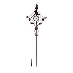 Evergreen Flag Beautiful Dragonfly Thermometer Garden Stake - 9 x 32 x 1 Inches