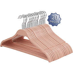 Elama Home 20 Piece Biodegradable Coat Hangers in Pink