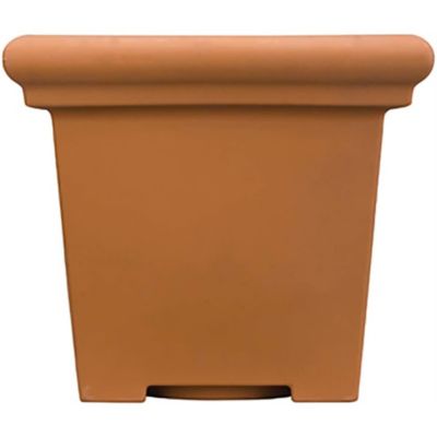 The HC Companies Terrazzo Plastic Square Planter, Terra Cotta - 20"