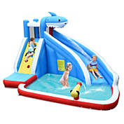 Slickblue Inflatable Water Slide Shark Bounce House Castle Without Blower