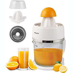 Orange Juicer Electric, Electric Citrus Juicer for Lime Grapefruit Juicer, Orange Crush Machine, White Glass Juicer, 25oz Capacity, Detachable Design