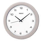 Alternate image 0 for Seiko 12" Stylish Brushed Silver Metal Quiet Sweep Wall Clock