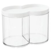 mDesign Plastic Bathroom Vanity Countertop Canister Jar with Lid