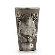 White Tiger Collectible Animal Print Glass   Just Funky Animal Cup Collectible   White Tiger 16-Ounce Pint Glass