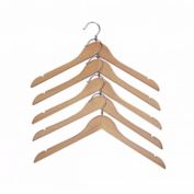 Proman Products Kascade Wooden Hanger With A Loop On The Hook And Shoulder Notches In Natural