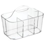 mDesign Plastic Storage Caddy Tote for Desktop Office Supplies, Small