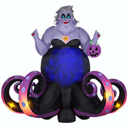 Gemmy Animated Projection Airblown Ursula Disney, 6 ft Tall, Black