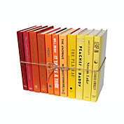 Booth & Williams Sunset Ombré Decorative Books, One Foot Bundle of Real, Shelf-Ready Books