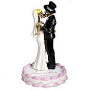 Love Never Dies Skeleton Bride and Groom Wedding Cake Topper Figurine Decoration