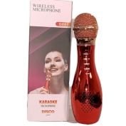 Disco Light Compatible with Bluetooth Wireless Microphone Speaker Rechargeable FM