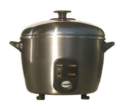 Sunpentown 3-cups Stainless Steel Rice Cooker / Steamer