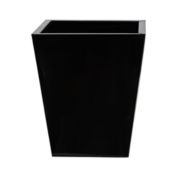 Nearly Natural Home Decorative 15" Classic Square Metal Planter - Black