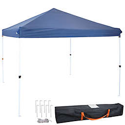 Sunnydaze Standard Pop Up Canopy with Carry Bag - 12' x 12' - Blue