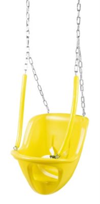 Garden Elements True Form Plastic Outdoor Toddler Swing Attachment for Playgrounds and Swingsets (Yellow)