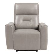 Lexicon Burwell Collectionpower Reclining Chair with Usb Port - Light Gray Color