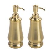 mDesign Modern Metal Refillable Liquid Soap Dispenser Pump