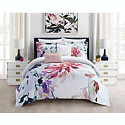 Chic Home Butchart Gardens Reversible Comforter Set Floral Watercolor Design Bed In A Bag Bedding - Sheet Set Decorative Pillows Shams Included - 9 Piece - Queen 90x92", Multi