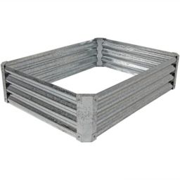 Sunnydaze Outdoor Lawn and Garden Galvanized Steel Rectangle Raised Vegetable Garden or Flower Bed Planter Kit - 22\