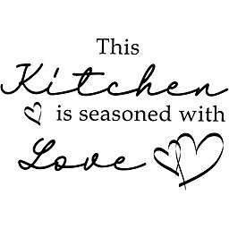 Farmlyn Creek Kitchen Wall Decal, This Kitchen is Seasoned with Love (9 x 25 in)