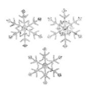 Melrose Home Decorative Snowflake Candle Pin (Set of 6) 2" Iron/Glass