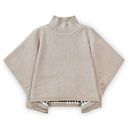 Hope & Henry Girls' Turtleneck Sweater Cape (Light Taupe Heather, 18-24 Months)