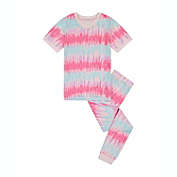 Sleep On It Girls Tie-Dye Sailor Stripe Snug Fit 2-Piece Pajama Sleep Set