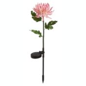 Evergreen Pink Solar Artificial Flower Garden Stake