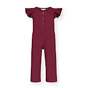 Hope & Henry Girls&#39; Rib Knit Jumpsuit (Red, 18-24 Months)