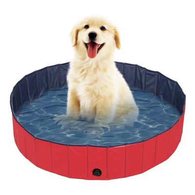 Sim Luxury Dog Pool, 160*30/120*30 Foldable Large and Small Dog Pool, Dog Bath, 100% Safe & Non Toxic Kid&#39;s Rigid Pool (160*30)