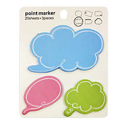 Wrapables Colorful Thought Bubble Sticky Notes