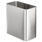 mDesign Metal Rectangular Trash Can Wastebasket Bin - 10 Liter