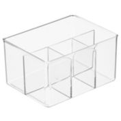 mDesign Cutlery Storage Organizer Bin for Kitchen Cabinet or Pantry - Clear