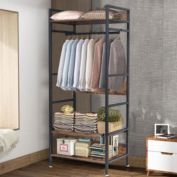 Unho Heavy Duty Clothes Rack Rail Garment Stand Adjustable
