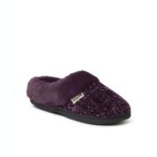 Dearfoams Womens Claire Cable Knit Chenille Clog