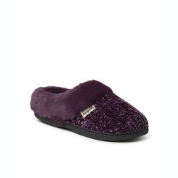 Dearfoams Womens Claire Cable Knit Chenille Clog