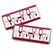 Big Dot of Happiness But First, Wine - Candy Bar Wrapper Wine Tasting Party Favors - Set of 24