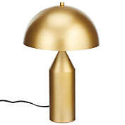 mDesign Metal Dome Desk Lamp - Office, Bedroom, Nursery, Living Room, Soft Brass