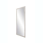 BrandtWorks Home Indoor Decorative BM074TS Farmhouse Floor Mirror, Gray and White - 29.5" x 63.5"