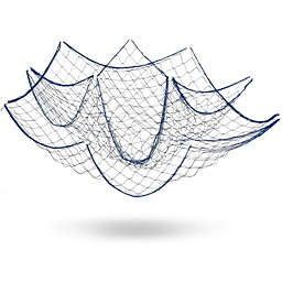 Bright Creations Decorative Fishing Net for Home or Beach Party Decor (79 x 39 in, Blue, 2 Pack)