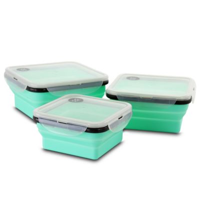 WW Healthy Kitchen 6 Piece Silicone Portion Control Container Set in Mint Green
