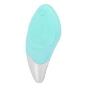 Unique Bargains Durable and Comfortable Sonic Facial Brush with A Soft Brush Design, Soft Silicone Facial Tool with USB Line Charging for Women Men Green