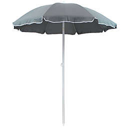 Sunnydaze 5-Foot Beach Umbrella with Tilt Function - Gray
