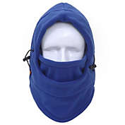 Stock Preferred Warm Fleece Balaclava Ski Bike Full Face Mask in 2-Pcs Dark Blue One size